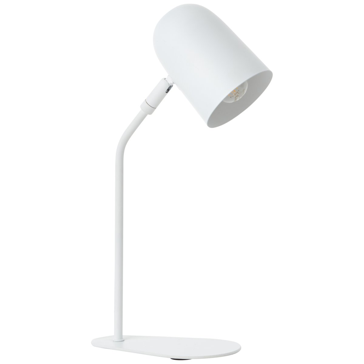 Tong 38cm Mat wit bureaulamp Van Brilliant - Dankzij de draaibare kop kunt u de richting van het licht eenvoudig aanpassen om grotere of schuine oppervlakken te drogen, zodat er geen donkere hoeken ontstaan.
