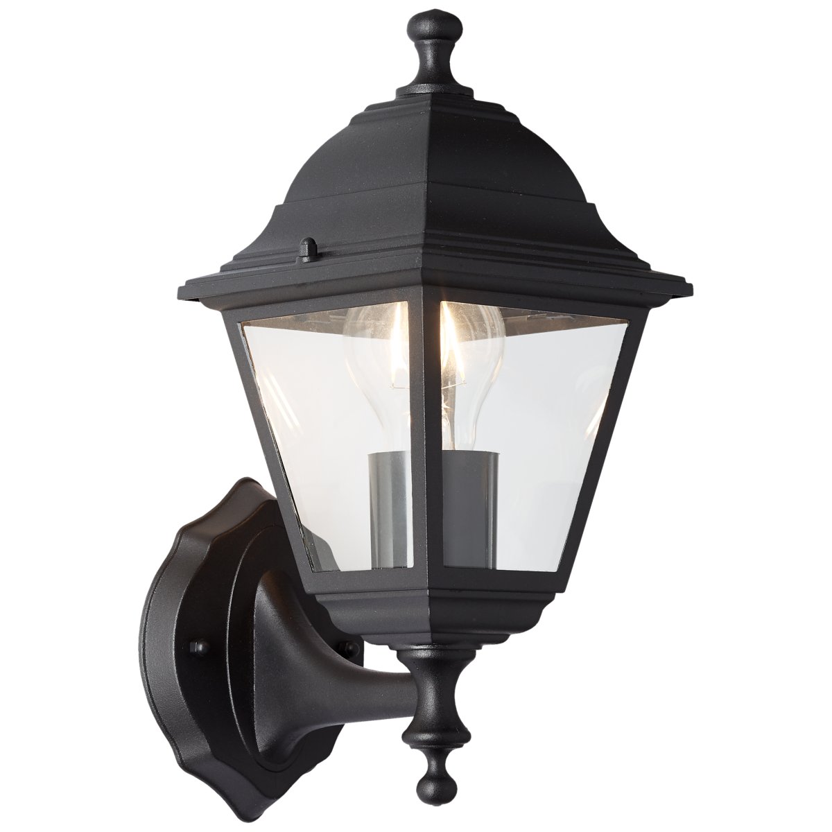 Nissie Zwart buitenlamp Van Brilliant - Deze elegante wandlamp voor buiten zorgt voor praktische verlichting en vormt een decoratief detail bij uw voordeur.