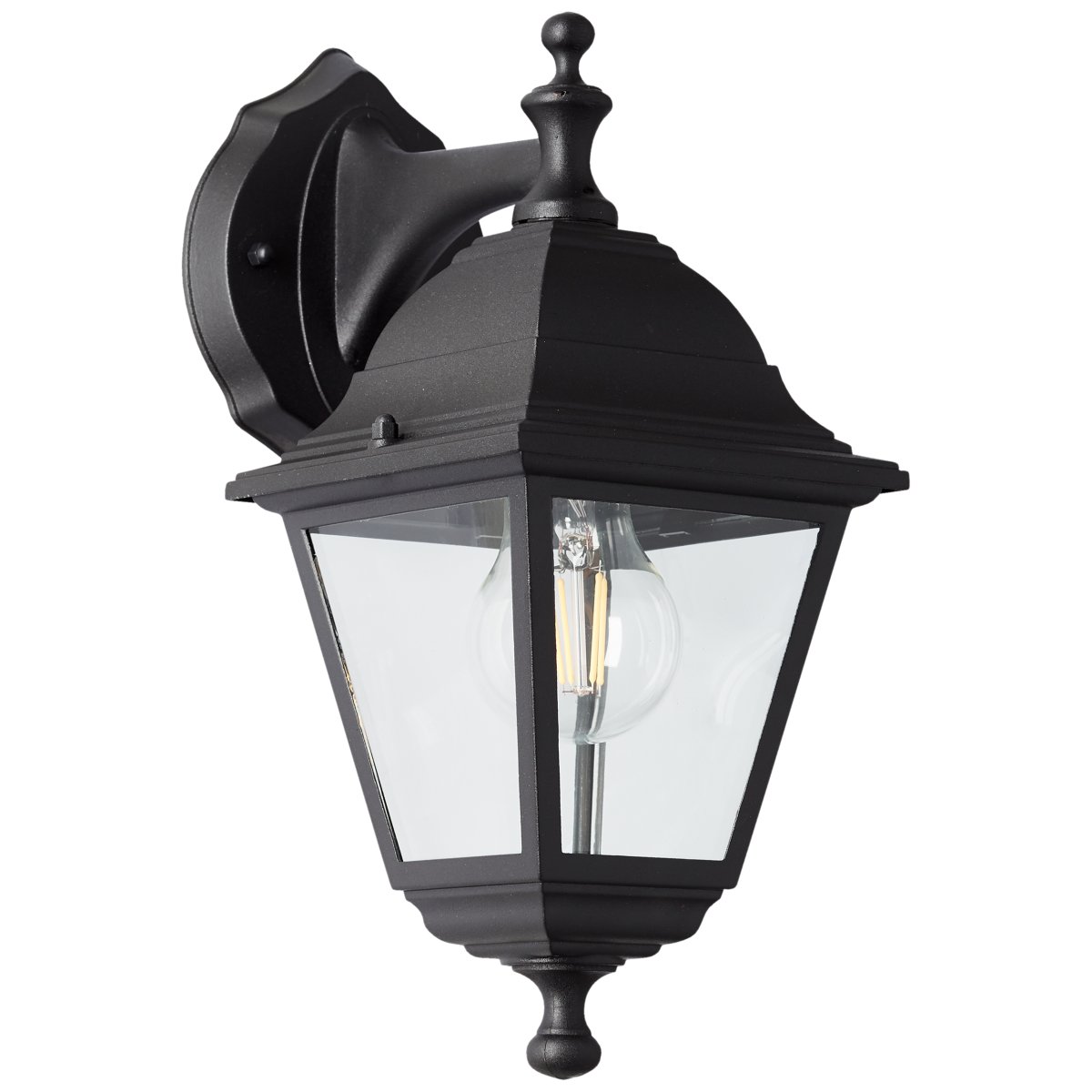 Nissie Zwart buitenlamp Van Brilliant - Deze elegante wandlamp voor buiten zorgt voor praktische verlichting en vormt een decoratief detail bij uw voordeur.