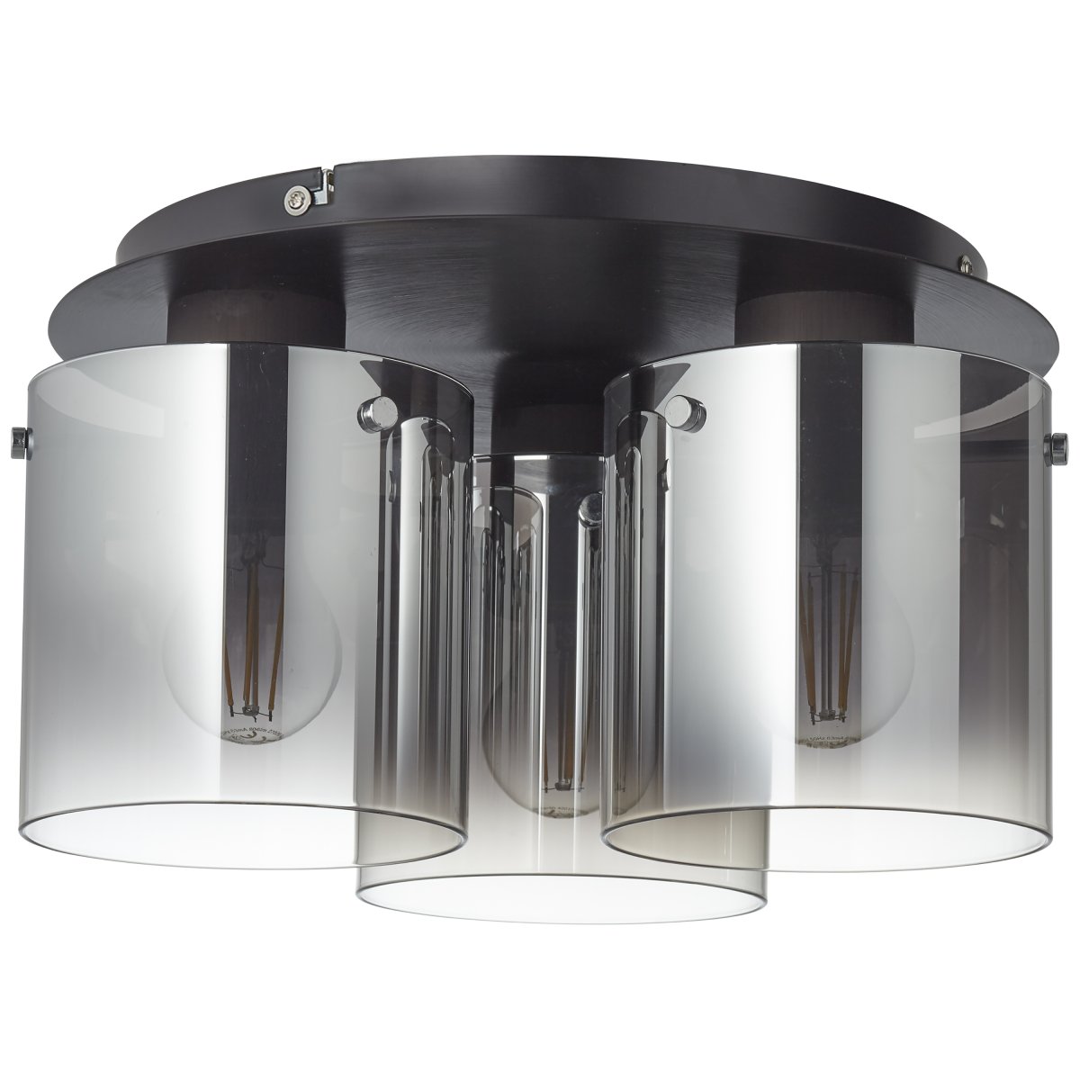 Beth Ø35 Rookkleurig plafondlamp Van Brilliant - De Beth plafondlamp met drie lichtbronnen overtuigt door de harmonieuze combinatie van uiterlijk en functie.
