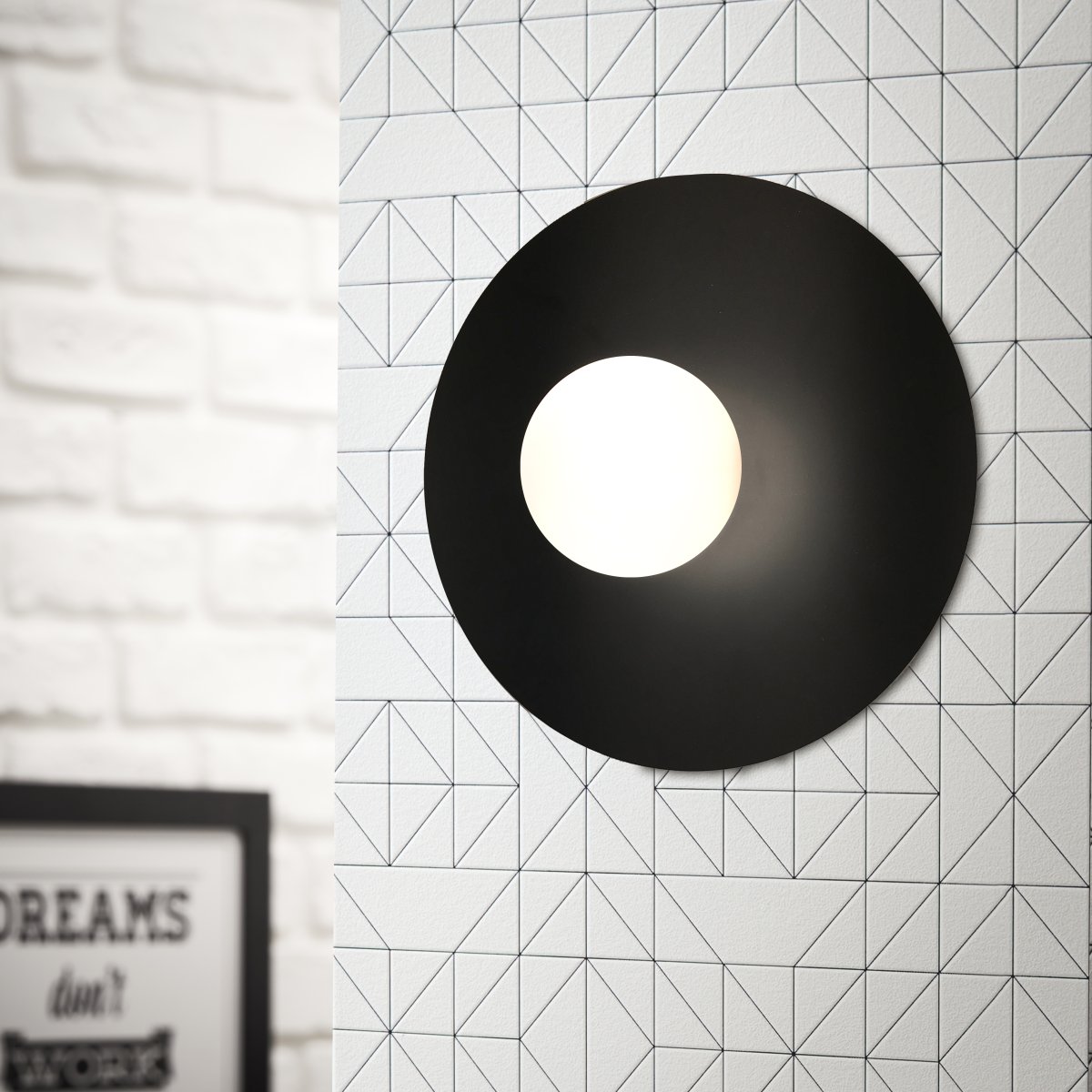 Zon Ø30 Zwart plafondlamp Van Brilliant - 
