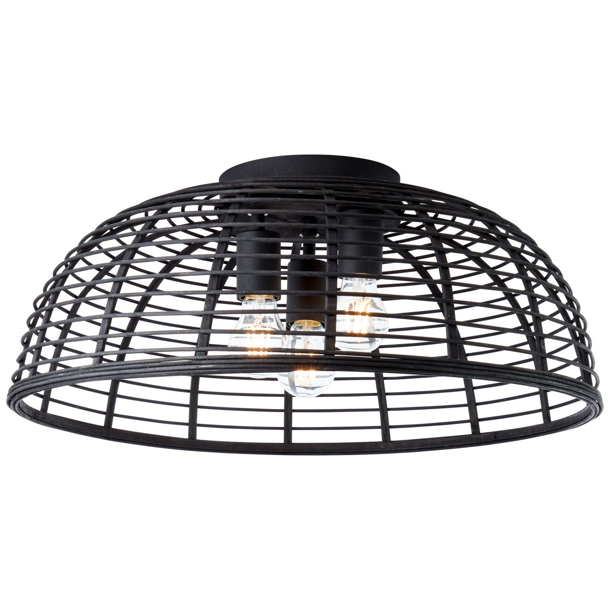Crosstown Ø56 Zwart plafondlamp Van Brilliant - De Crosstown plafondlamp verspreidt een uitnodigend en aangenaam licht en is geschikt voor zowel eetkamers als gangen.