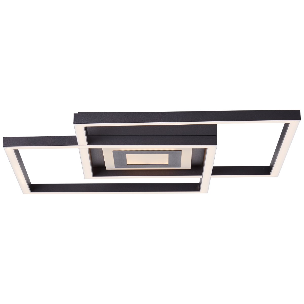 Metis 40cm Zwart plafondlamp Van Brilliant - Metis is bovendien voorzien van een ingebouwde 3-staps dimmer, waardoor u de lichtsterkte eenvoudig kunt aanpassen via een standaard wandschakelaar, zonder dat u hiervoor extra accessoires nodig hebt.