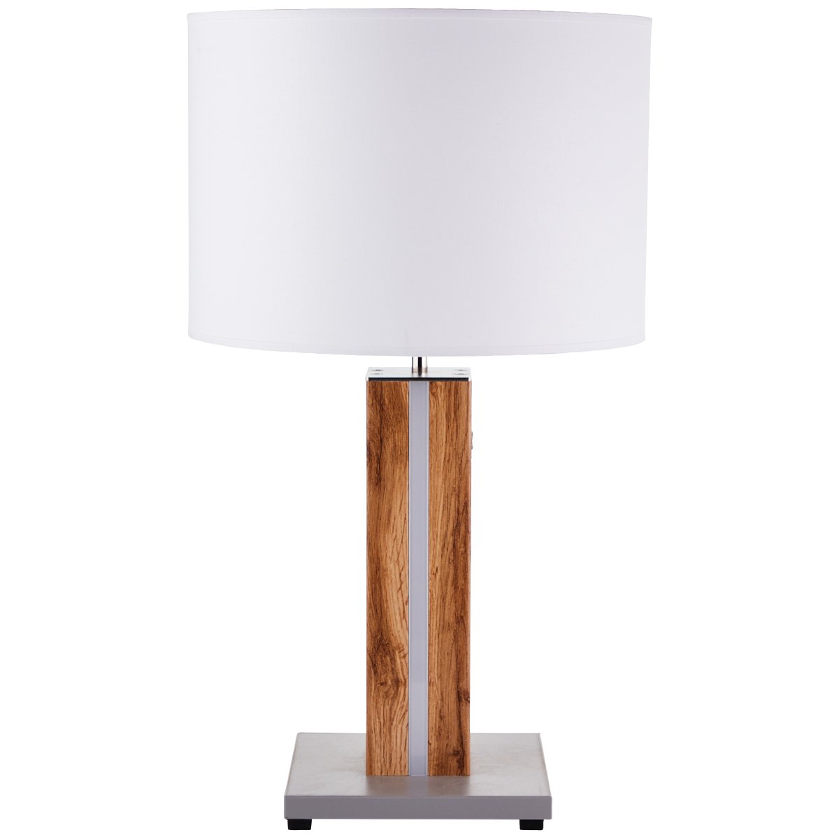 Magnus 55cm Licht hout tafellamp Van Brilliant - De Magnus tafellamp combineert functionaliteit en stijl met zijn houten poot en ingebouwde, dimbare LED-verlichting met warmwit licht.