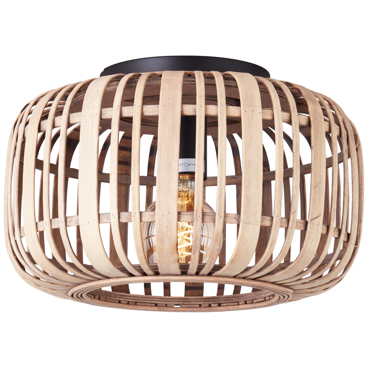 Woodrow Ø32 Natuur plafondlamp Van Brilliant - De lamp geeft een warm en aangenaam licht en creëert een aangename sfeer in de kamer.