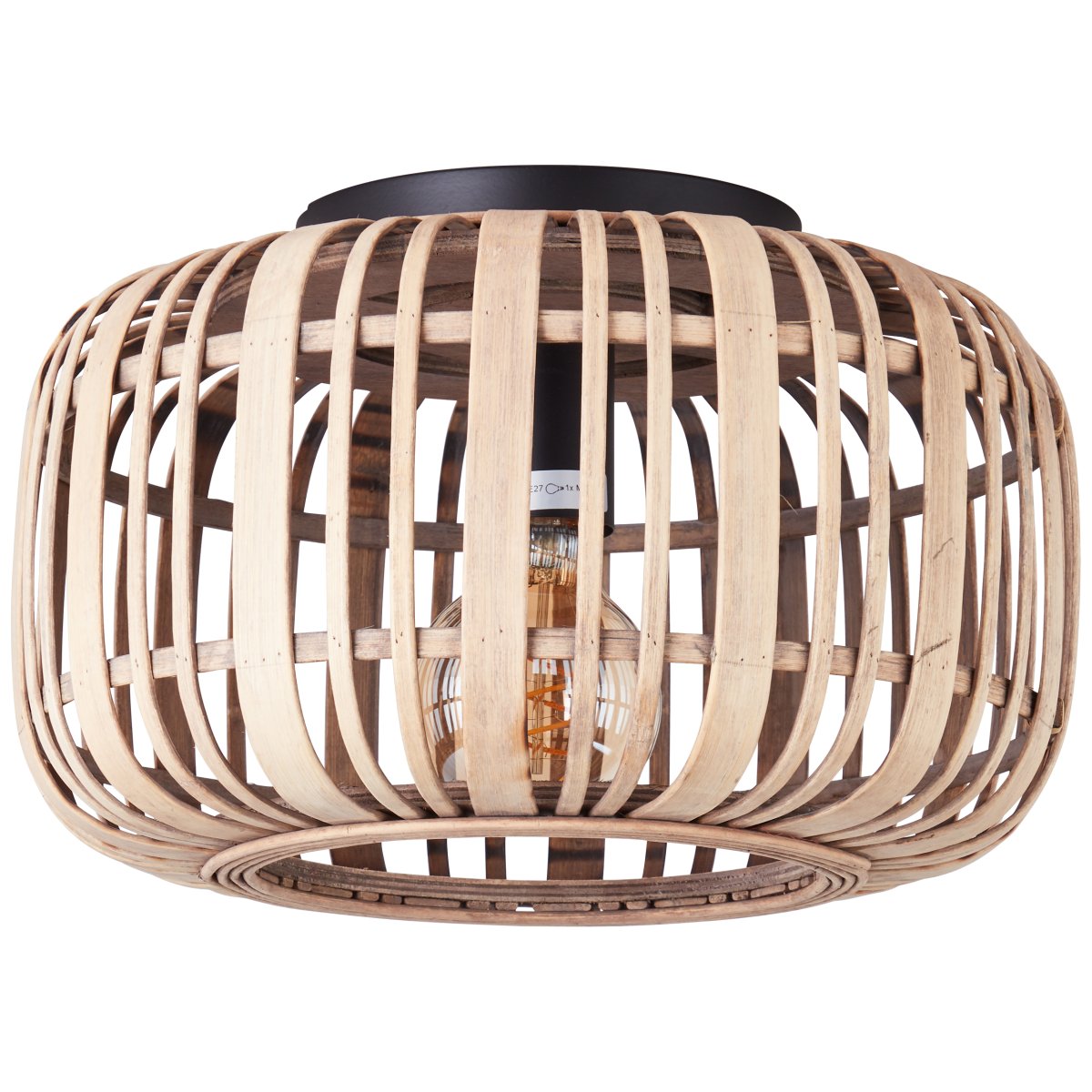 Woodrow Ø32 Natuur plafondlamp Van Brilliant - De lamp geeft een warm en aangenaam licht en creëert een aangename sfeer in de kamer.