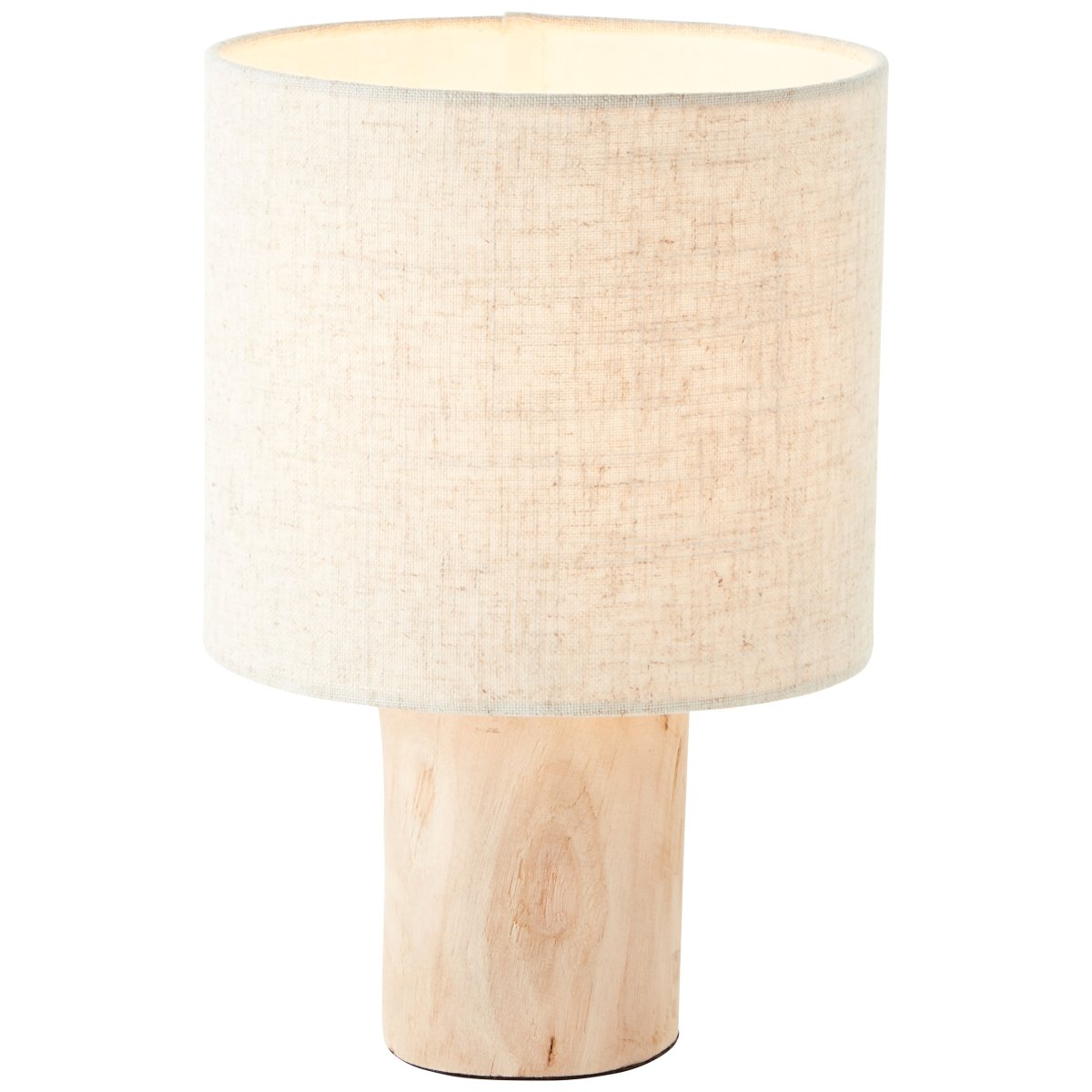 Pia 30cm Natuur tafellamp Van Brilliant - Het heeft een natuurlijk design en de basis is gemaakt van FSC-gecertificeerd hout, wat betekent dat het hout afkomstig is uit duurzame bosbouw.