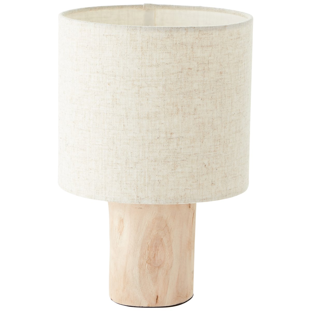Pia 30cm Natuur tafellamp Van Brilliant - Het heeft een natuurlijk design en de basis is gemaakt van FSC-gecertificeerd hout, wat betekent dat het hout afkomstig is uit duurzame bosbouw.