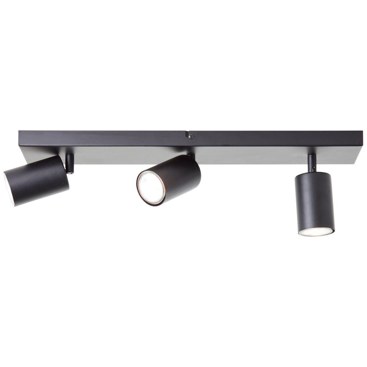 Jello 3 Matzwart spot Van Brilliant - Het matte zwarte metaal zorgt voor een moderne look, terwijl u dankzij de verstelbare lampenkoppen het licht eenvoudig kunt richten om specifieke delen van de kamer te verlichten.