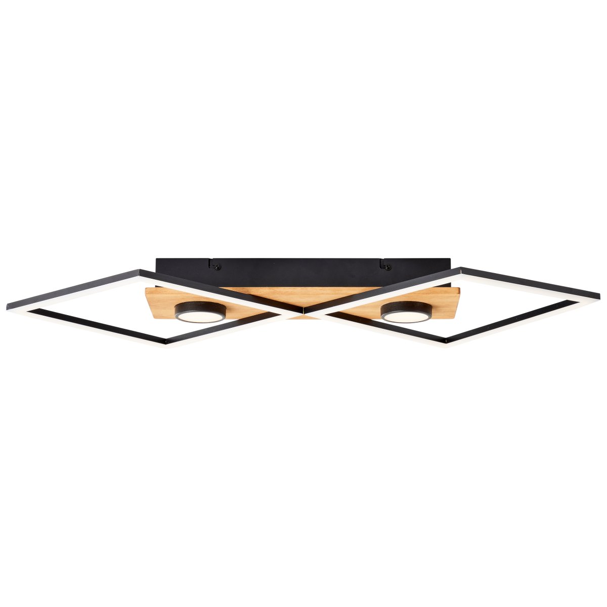 Woodbridge 70cm Hout plafondlamp Van Brilliant - De lamp is voorzien van een 3-staps dimmer die u bedient via een standaard wandschakelaar, waardoor u de helderheid eenvoudig naar wens kunt aanpassen.