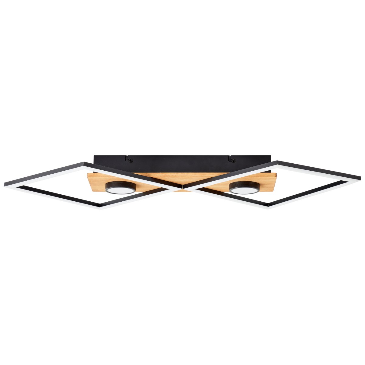 Woodbridge 70cm Hout plafondlamp Van Brilliant - De lamp is voorzien van een 3-staps dimmer die u bedient via een standaard wandschakelaar, waardoor u de helderheid eenvoudig naar wens kunt aanpassen.