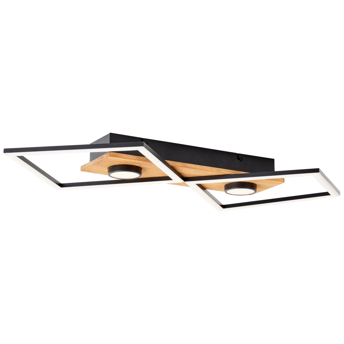 Woodbridge 70cm Hout plafondlamp Van Brilliant - De lamp is voorzien van een 3-staps dimmer die u bedient via een standaard wandschakelaar, waardoor u de helderheid eenvoudig naar wens kunt aanpassen.