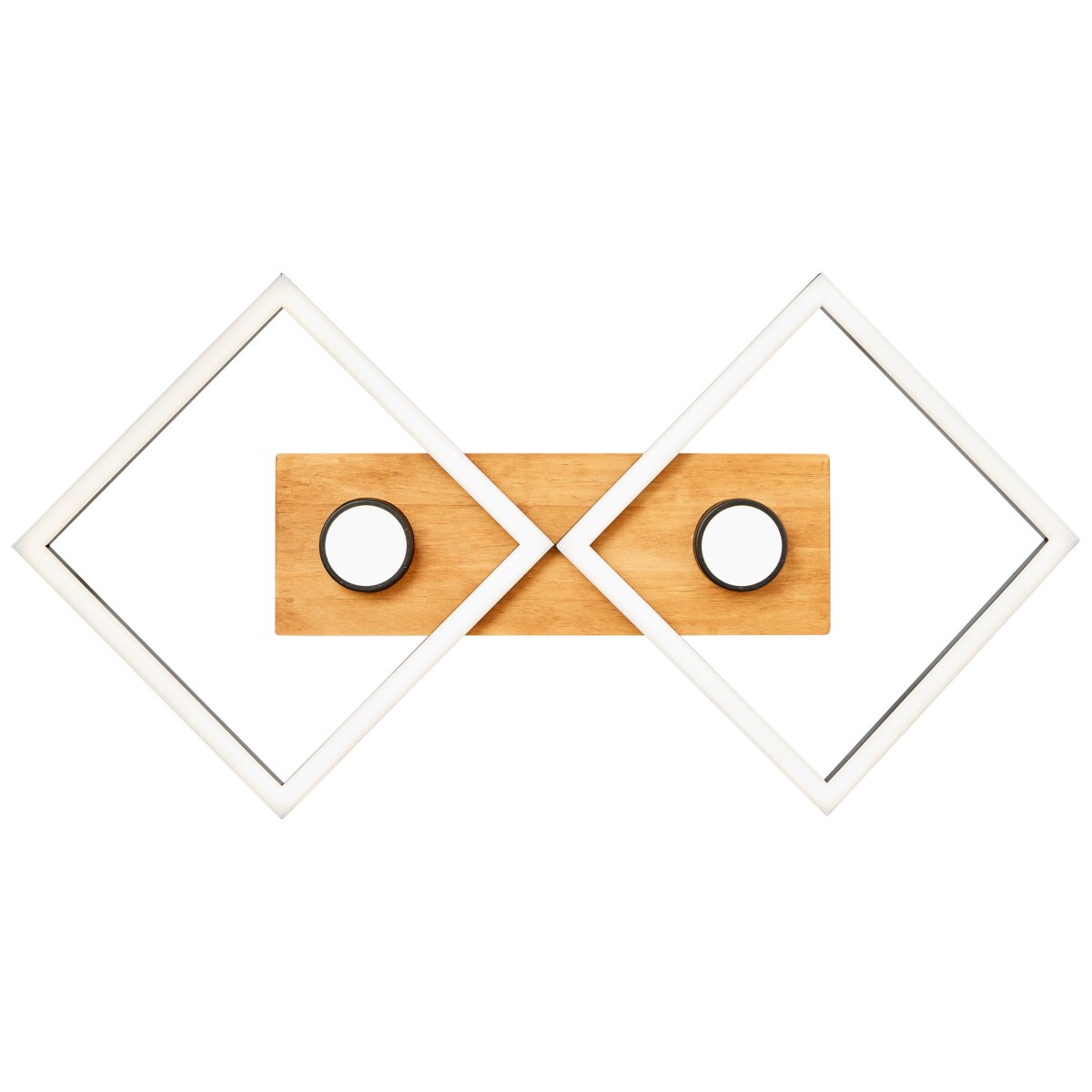 Woodbridge 70cm Hout plafondlamp Van Brilliant - De lamp is voorzien van een 3-staps dimmer die u bedient via een standaard wandschakelaar, waardoor u de helderheid eenvoudig naar wens kunt aanpassen.