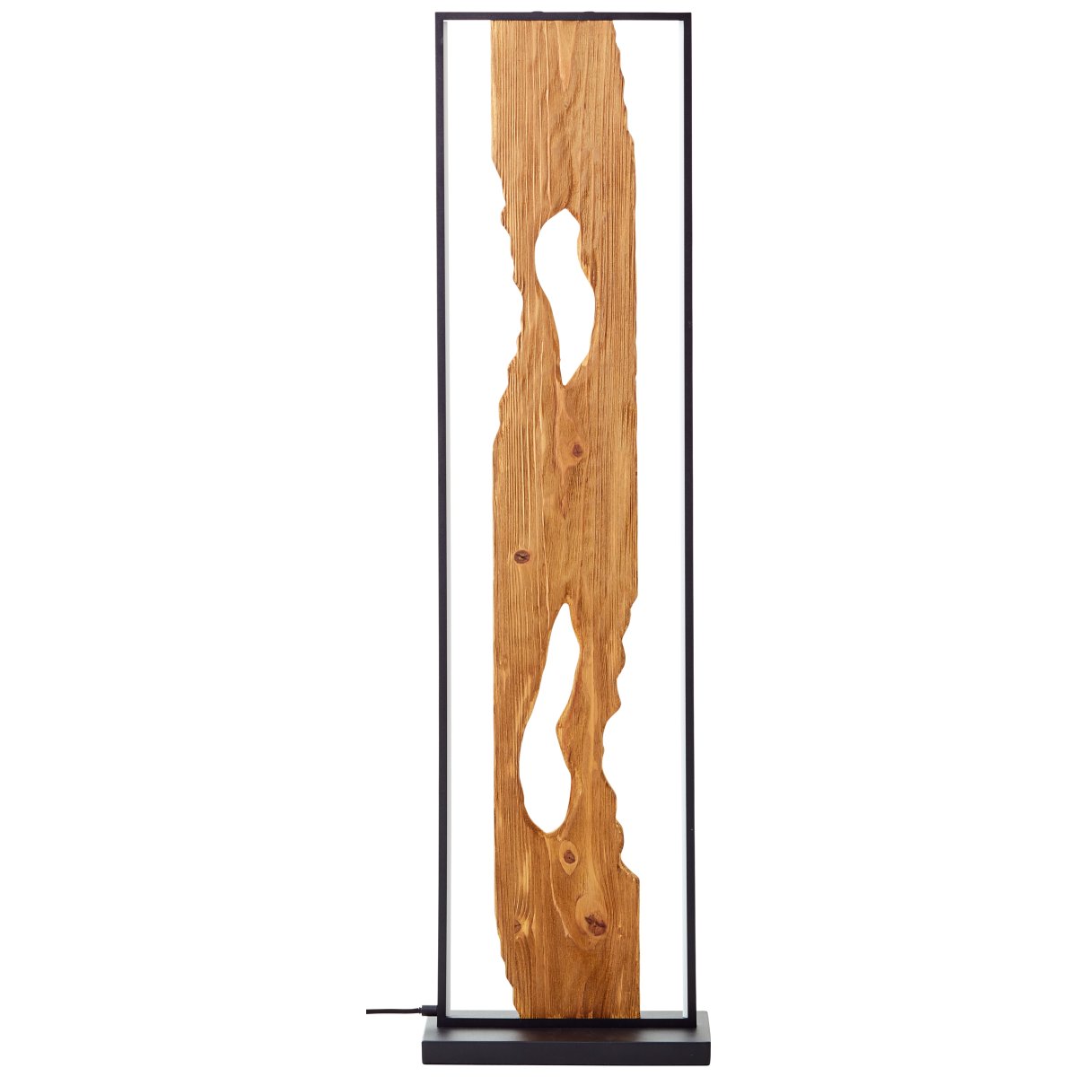 Chaumont Hout vloerlamp Van Brilliant - De lamp is voorzien van energiezuinige en duurzame LED-technologie en een praktische voetschakelaar waarmee u de lamp eenvoudig met uw voet aan en uit kunt zetten.