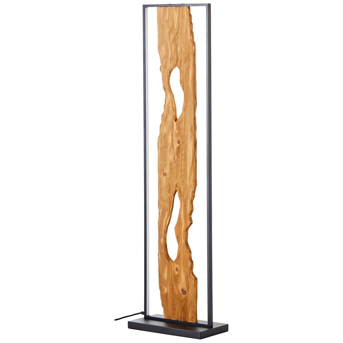 Chaumont Hout vloerlamp Van Brilliant - De lamp is voorzien van energiezuinige en duurzame LED-technologie en een praktische voetschakelaar waarmee u de lamp eenvoudig met uw voet aan en uit kunt zetten.