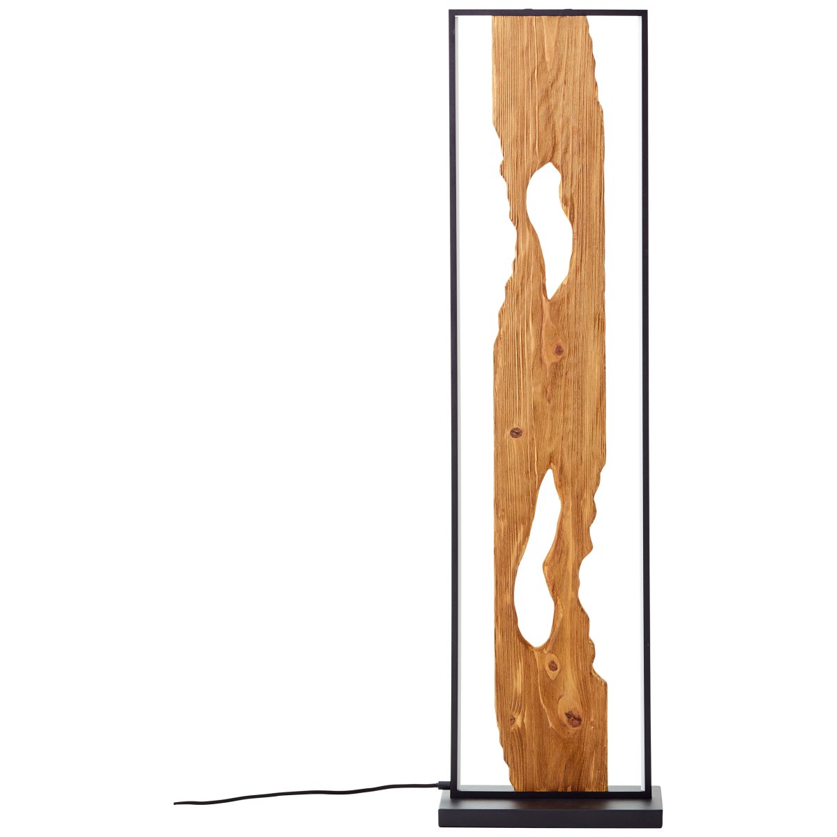 Chaumont Hout vloerlamp Van Brilliant - De lamp is voorzien van energiezuinige en duurzame LED-technologie en een praktische voetschakelaar waarmee u de lamp eenvoudig met uw voet aan en uit kunt zetten.
