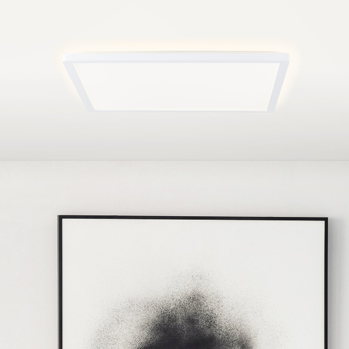 Tanida 42cm Wit plafondlamp Van Brilliant - Met de meegeleverde afstandsbediening kunt u het licht eenvoudig dimmen en de kleurtemperatuur aanpassen van warm wit (3000K) tot koel wit (6500K), waardoor het in elke kamer toepasbaar is.