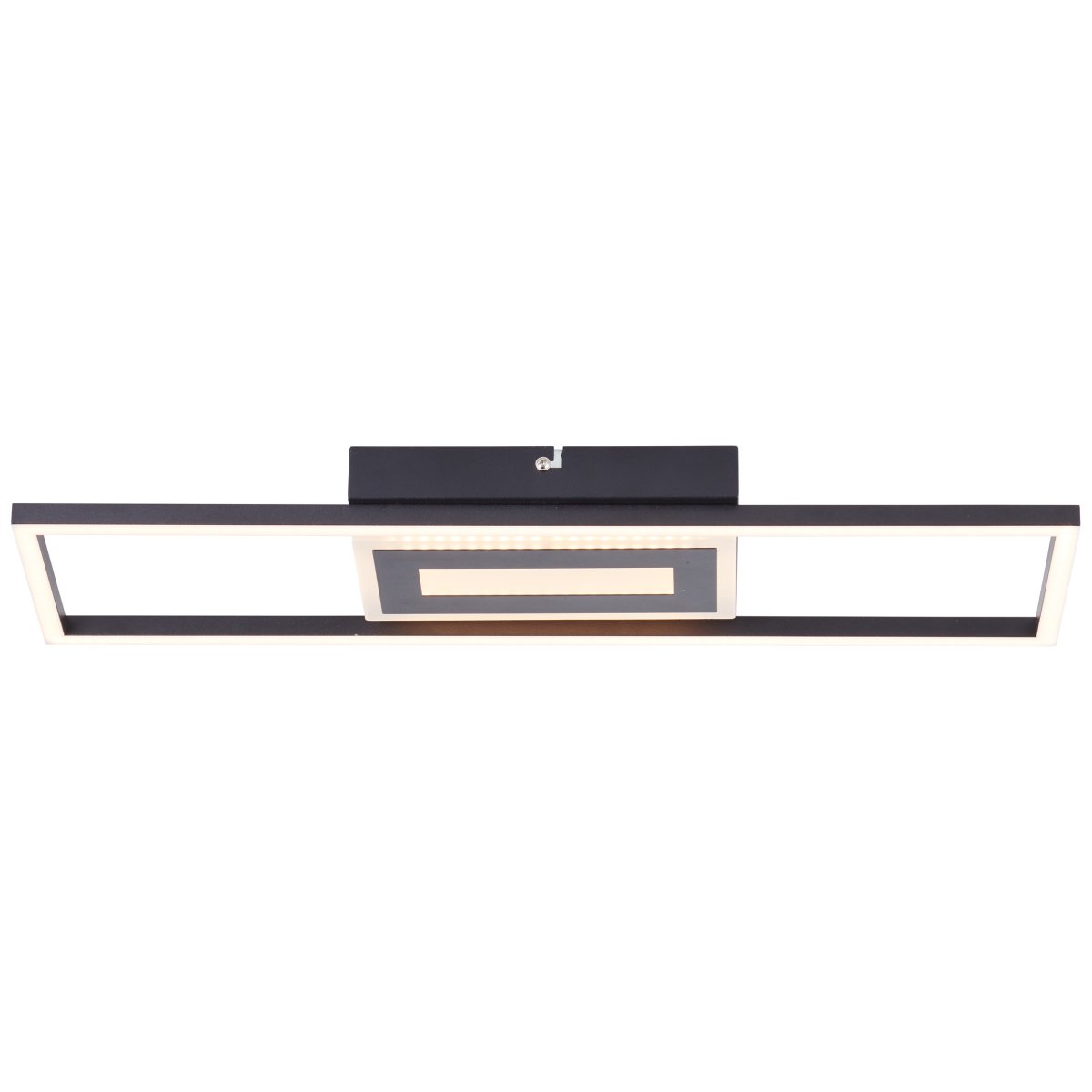 Besson 55cm Zwart plafondlamp Van Brilliant - De Besson plafondlamp met geïntegreerde lichtbron overtuigt door de perfecte combinatie van design en functionaliteit.