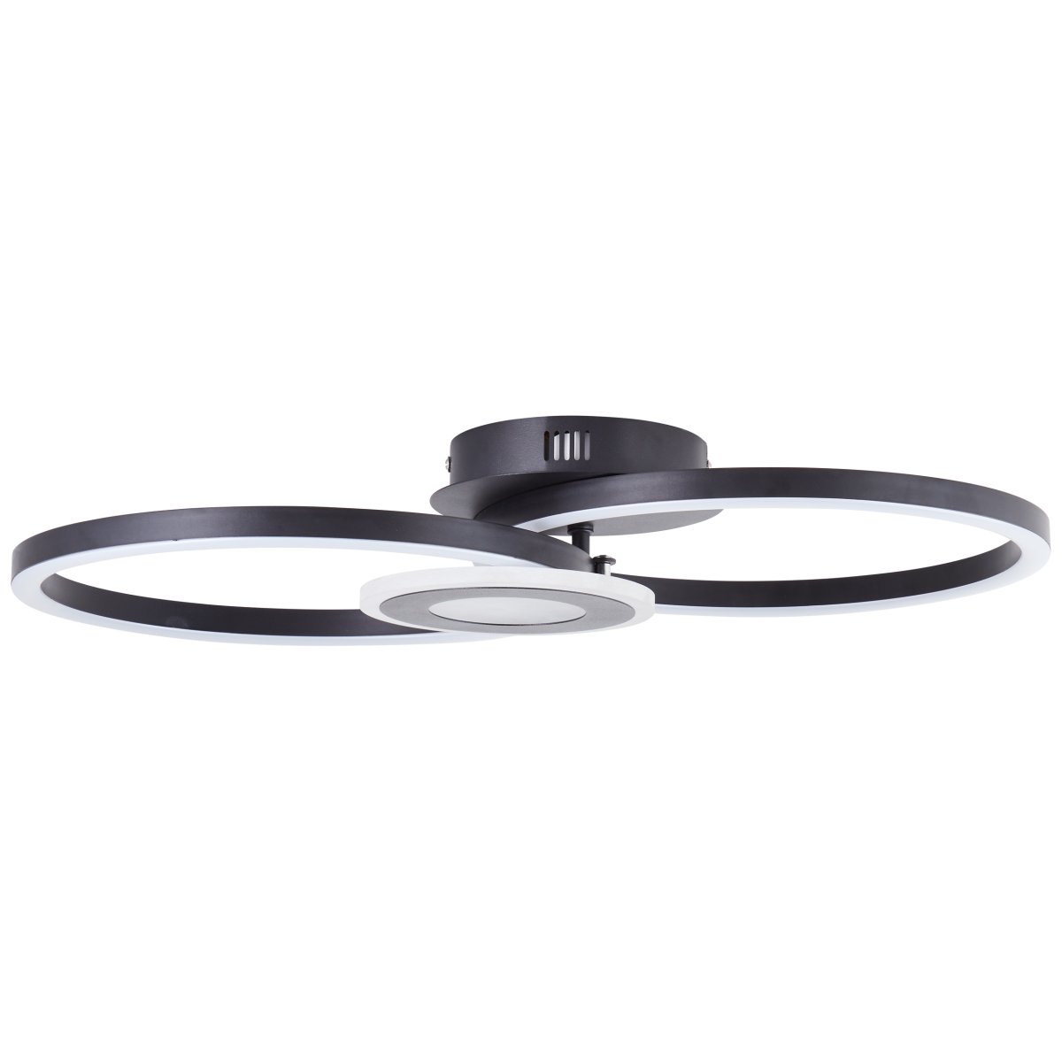 Bray 52cm Zwart plafondlamp Van Brilliant - De Bray plafondlamp creëert een uitnodigend licht, perfect voor zowel woonkamers als gangen.