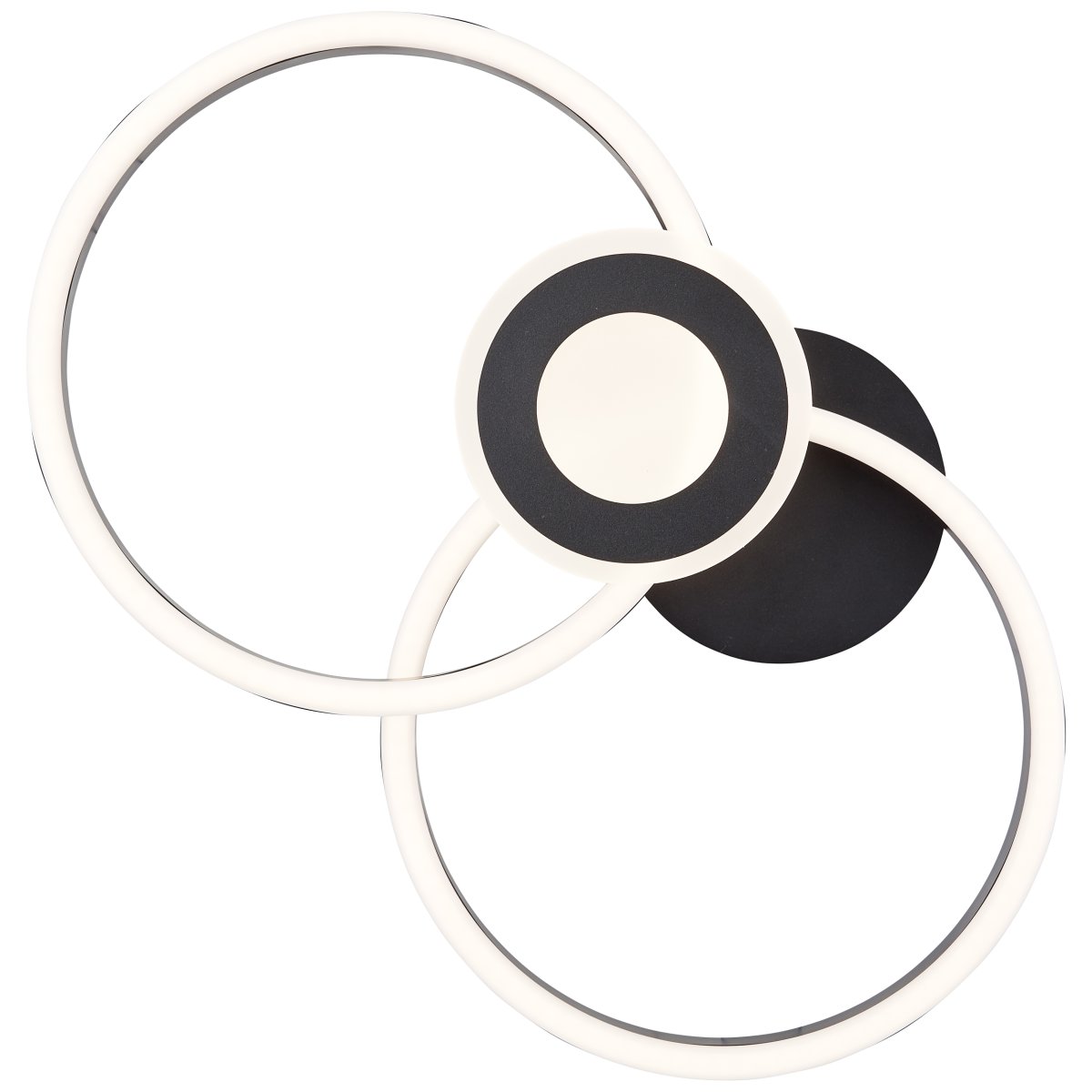Bray 52cm Zwart plafondlamp Van Brilliant - De Bray plafondlamp creëert een uitnodigend licht, perfect voor zowel woonkamers als gangen.