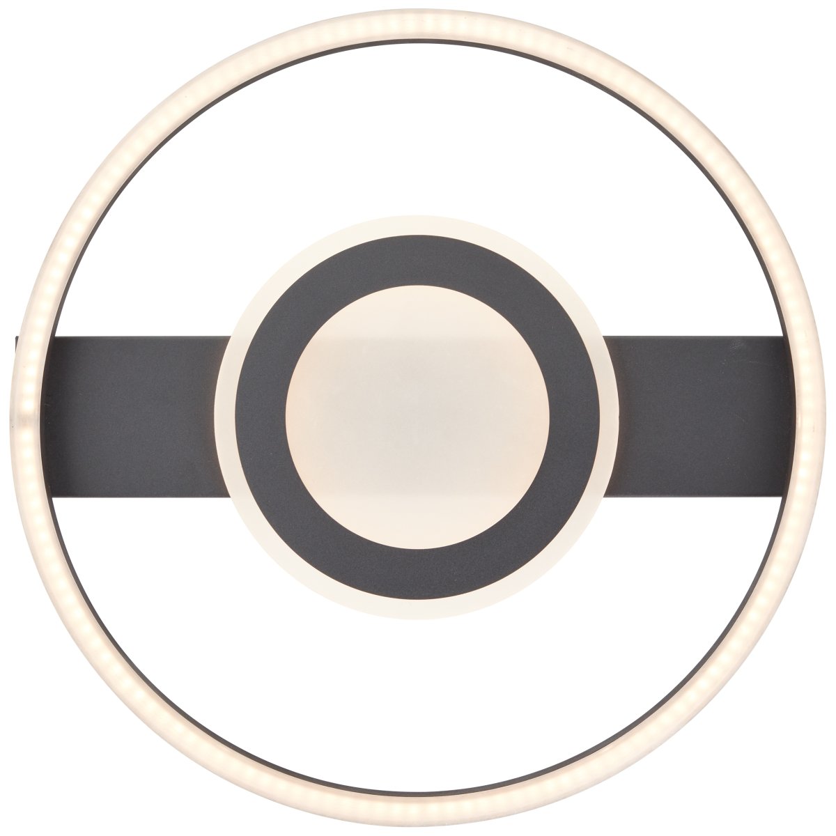 Maureen 37cm Zwart plafondlamp Van Brilliant - Het is uitgerust met energiezuinige LED-technologie voor een lange levensduur en een laag energieverbruik.