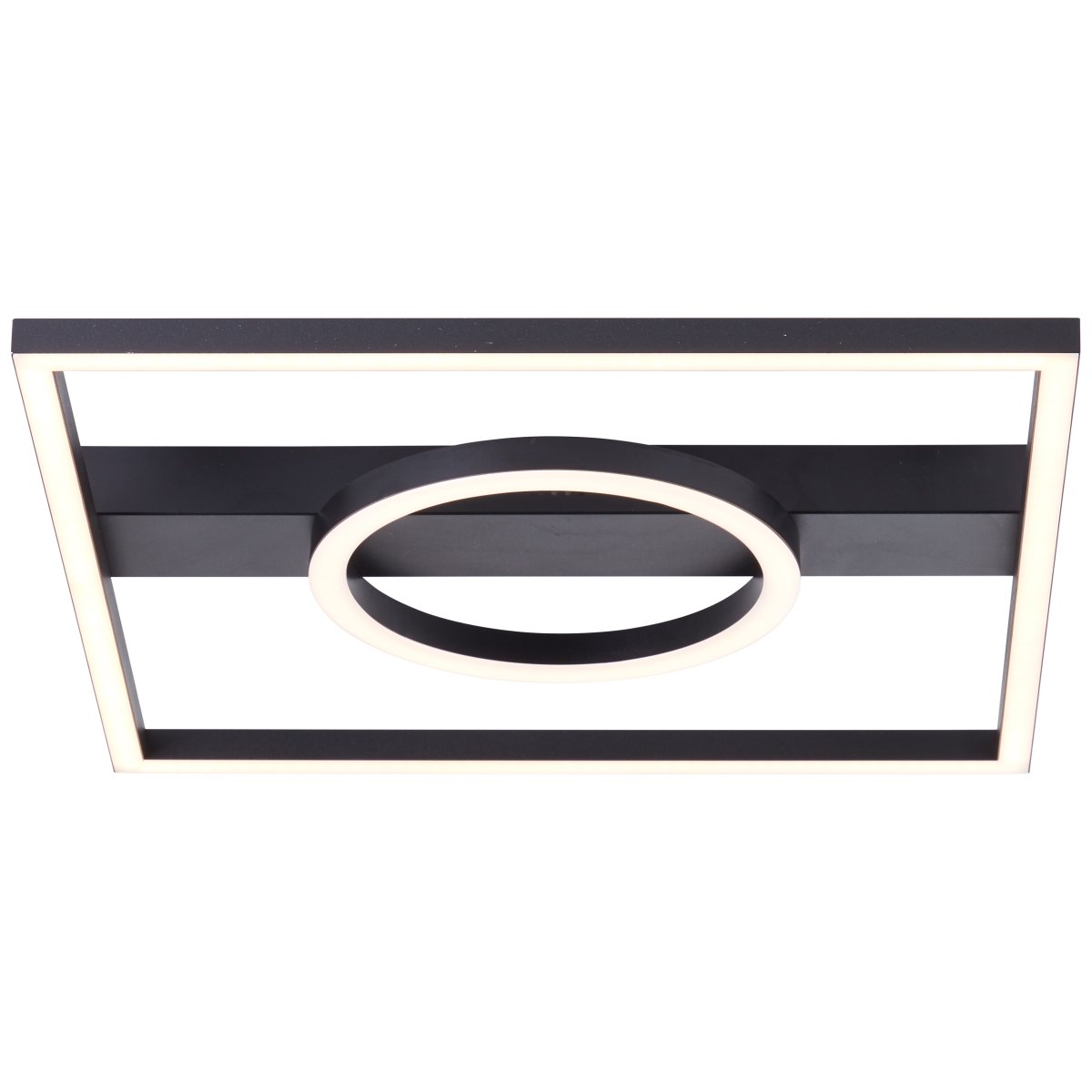 Maureen 40cm Zwart plafondlamp Van Brilliant - Deze moderne plafondlamp geeft een vriendelijk en uitnodigend licht dat perfect past in zowel de hal, woonkamer als slaapkamer.