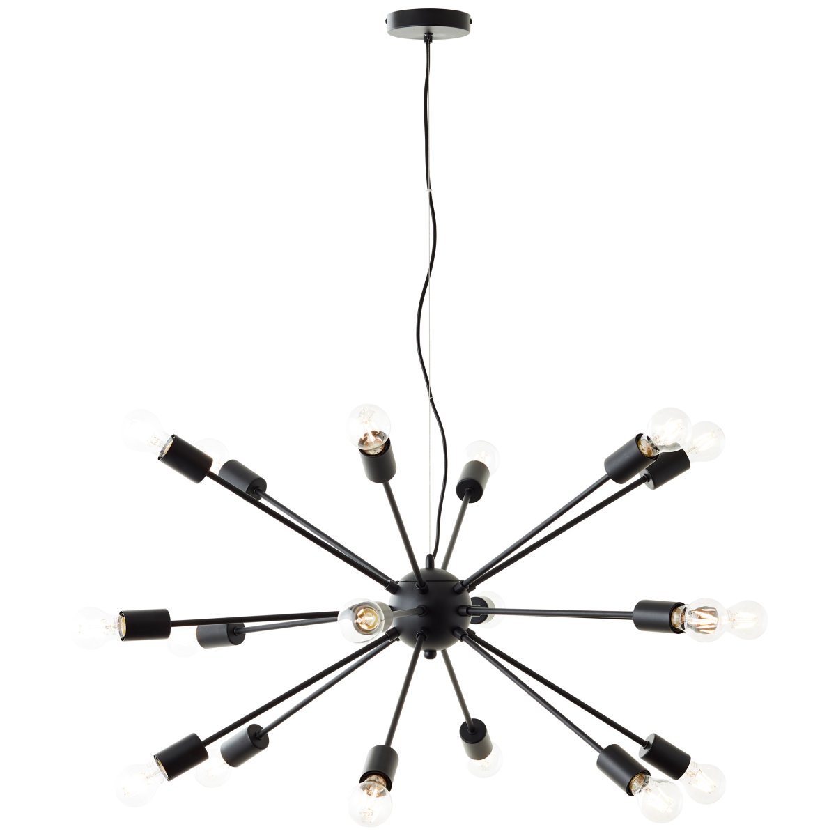 Dree Ø90 Matzwart hanglamp Van Brilliant - De Dree hanglamp is een indrukwekkend designstuk dat een moderne en stijlvolle uitstraling aan uw huis geeft.