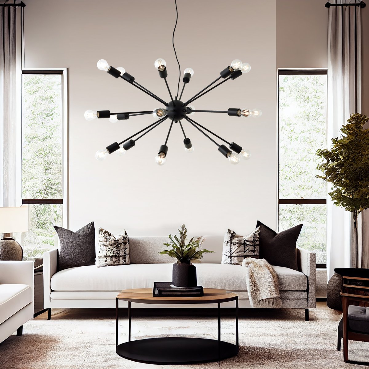 Dree Ø90 Matzwart hanglamp Van Brilliant - De Dree hanglamp is een indrukwekkend designstuk dat een moderne en stijlvolle uitstraling aan uw huis geeft.