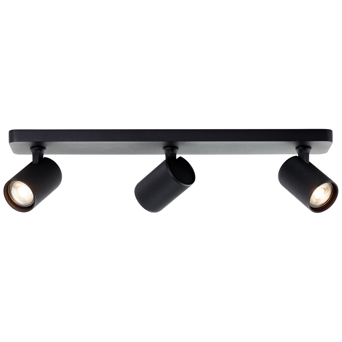 Marty 3 Zand zwart spot Van Brilliant - Met een hoogwaardige metalen behuizing en zwarte details heeft het een stijlvolle uitstraling die in verschillende kamers past.