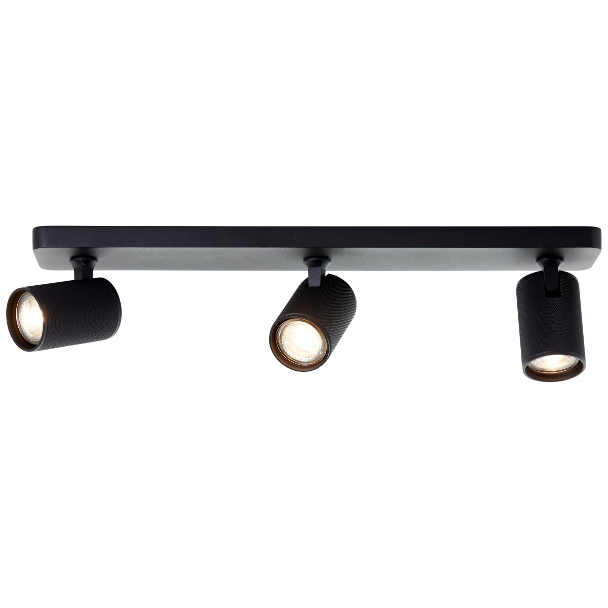Marty 3 Zand zwart spot Van Brilliant - Met een hoogwaardige metalen behuizing en zwarte details heeft het een stijlvolle uitstraling die in verschillende kamers past.