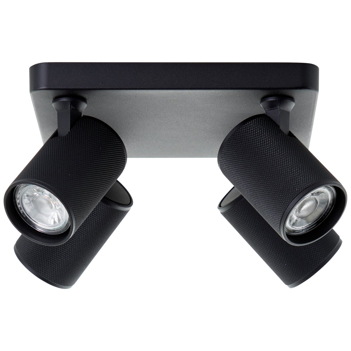 Marty 4 Zand zwart spot Van Brilliant - Met een hoogwaardige metalen behuizing en zwarte details heeft het een stijlvolle uitstraling die in verschillende kamers past.