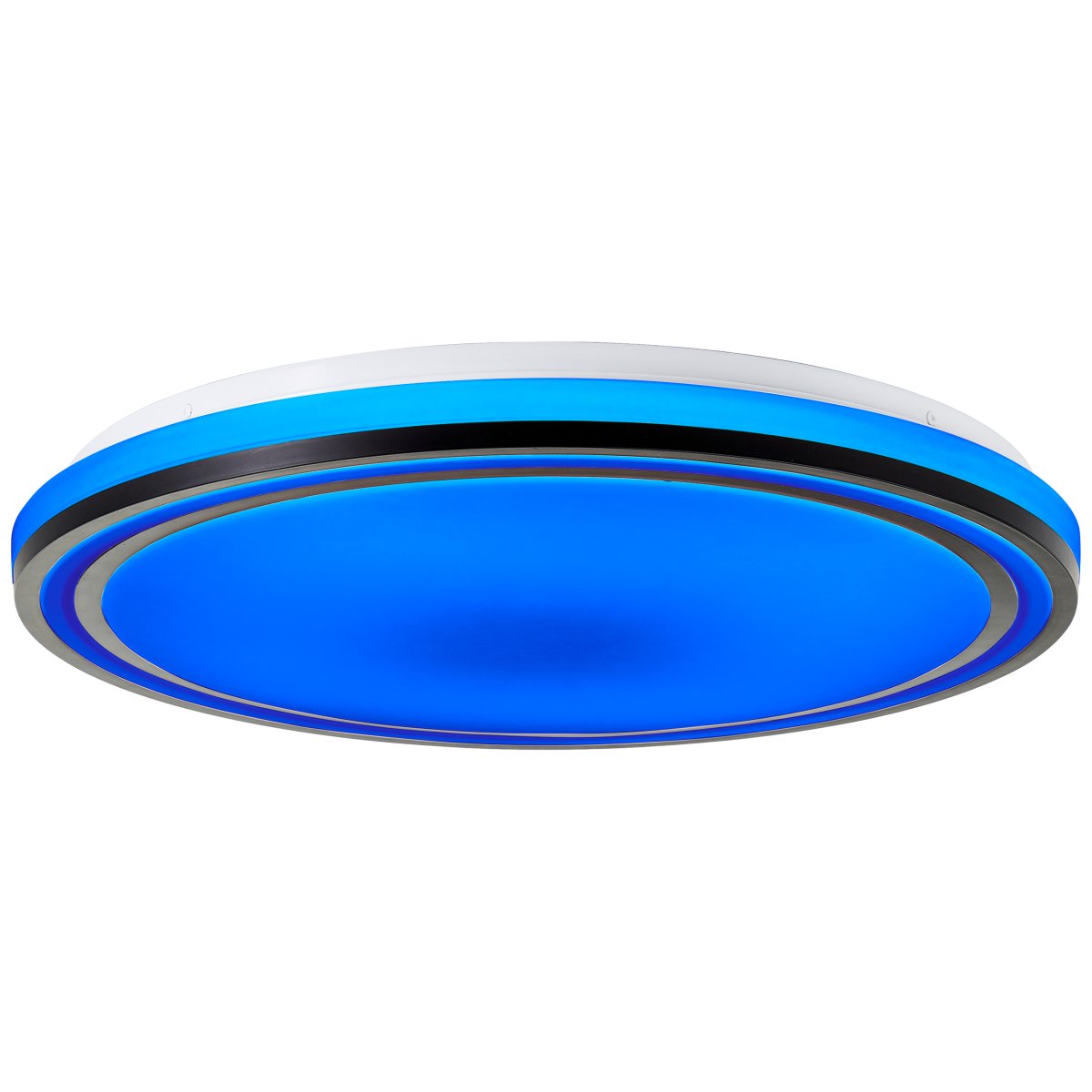 Cloe Ø50 Zwart plafondlamp Van Brilliant - Met de RGB-functie kunt u de gewenste sfeer cre&euml;ren door te schakelen tussen verschillende kleuren, en met de CCT-technologie kunt u de kleurtemperatuur van het licht aanpassen van warm wit tot koel wit.