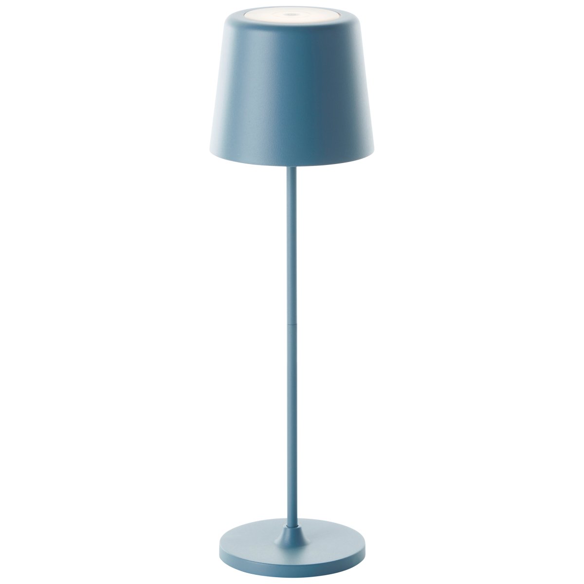 Kaami 37cm Matblauw Draagbare Van Brilliant - De tafellamp heeft een instelbare helderheid met een touchdimmer en geeft een aangenaam, warmwit licht (3000K, 310 lumen).