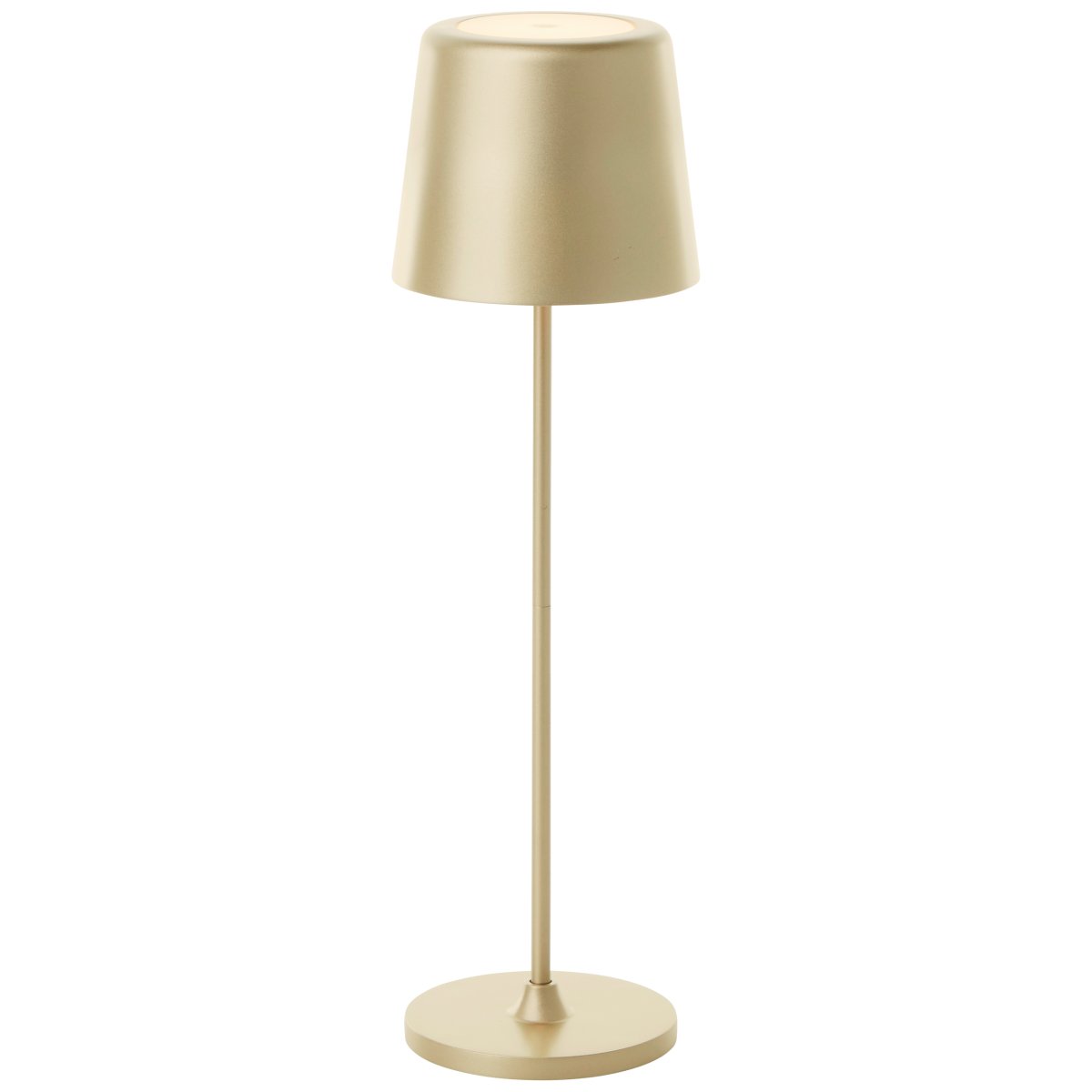 Kaami 37cm Mat goud Draagbare Van Brilliant - Dankzij de hoge IP44-classificatie is het apparaat weerbestendig en dus geschikt voor zowel binnen als buiten.