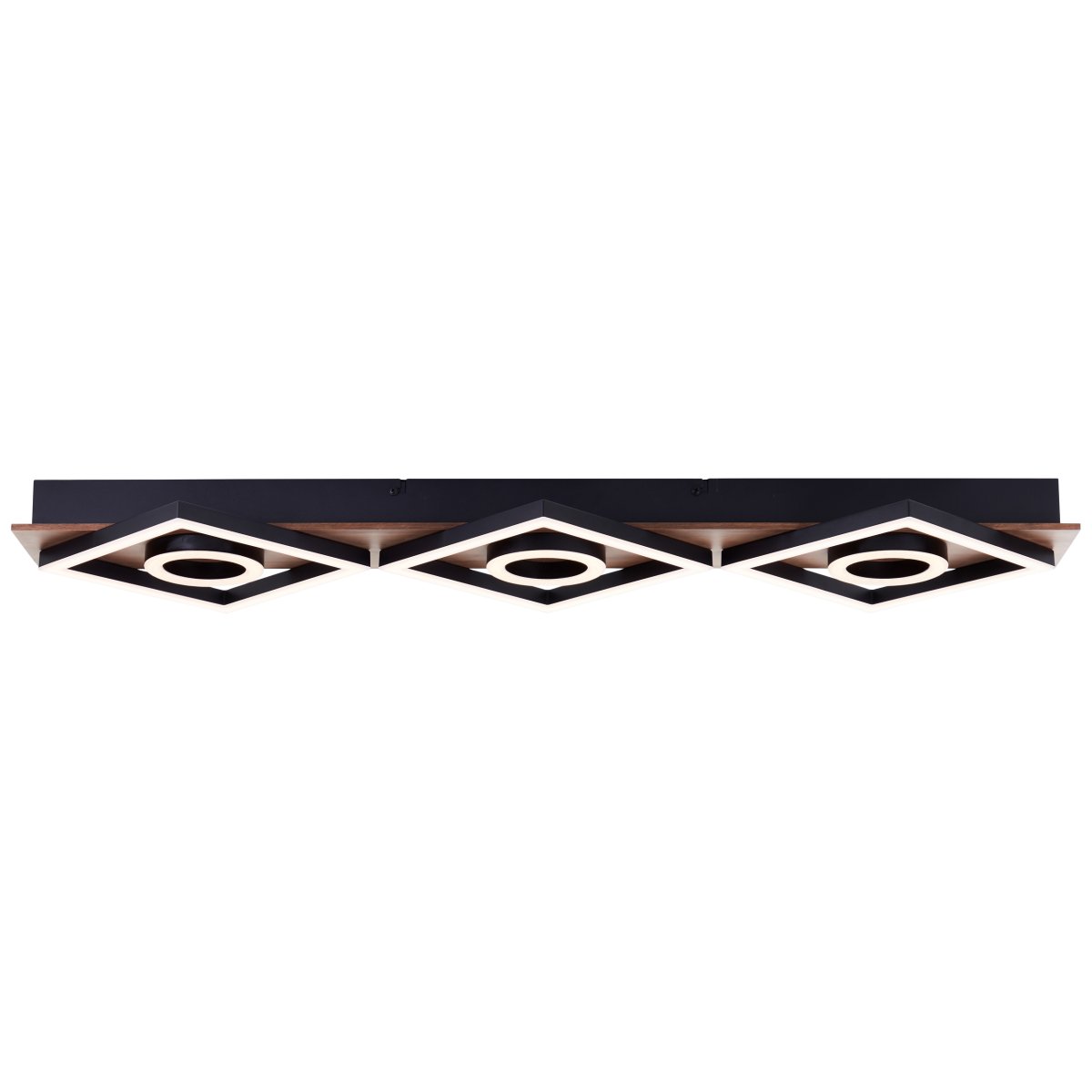 Maureen 88cm Donker hout plafondlamp Van Brilliant - Maureen is bovendien voorzien van een ingebouwde 3-staps dimmer, zodat u met uw wandschakelaar eenvoudig de verlichting naar wens kunt aanpassen.