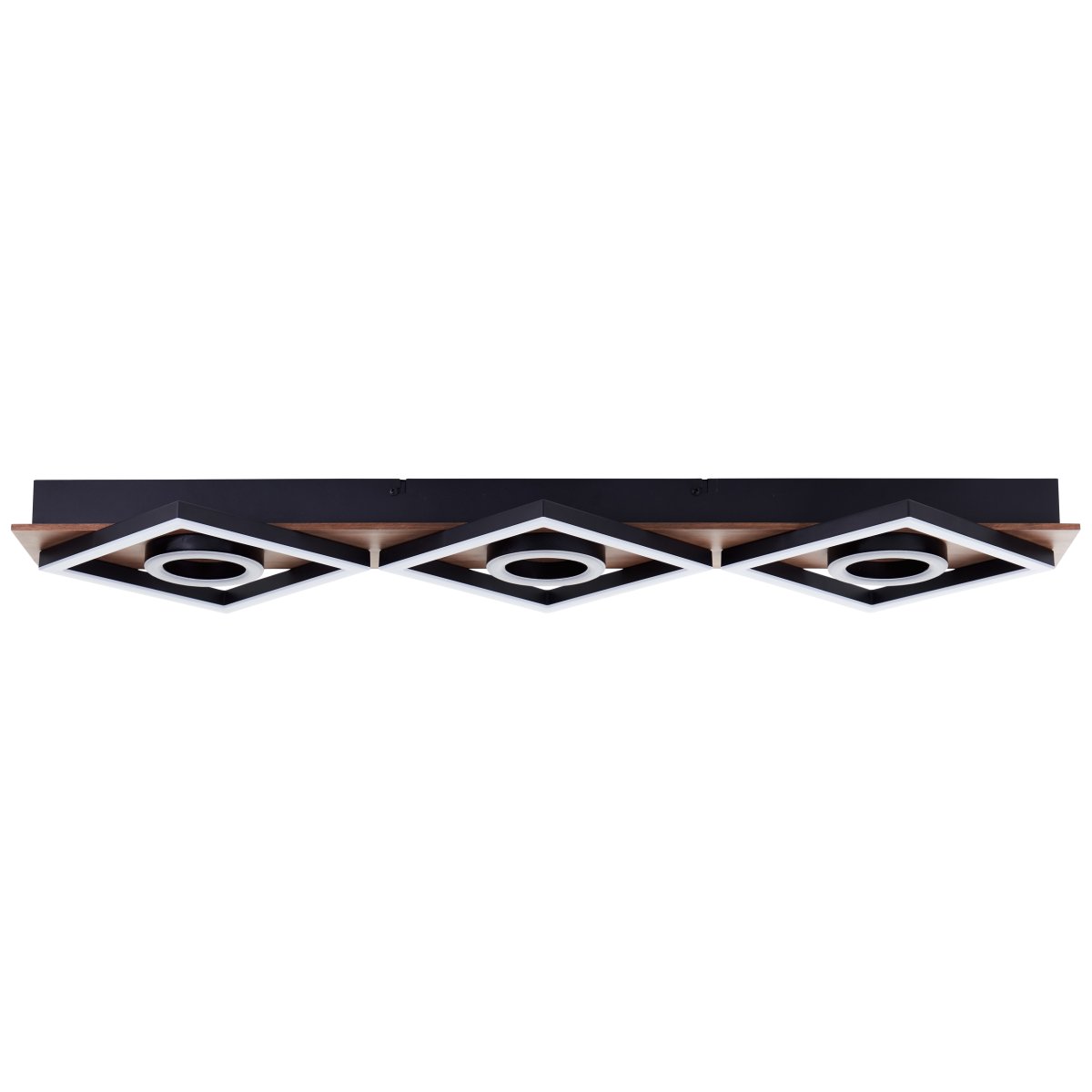 Maureen 88cm Donker hout plafondlamp Van Brilliant - Maureen is bovendien voorzien van een ingebouwde 3-staps dimmer, zodat u met uw wandschakelaar eenvoudig de verlichting naar wens kunt aanpassen.