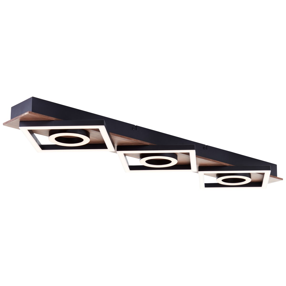 Maureen 88cm Donker hout plafondlamp Van Brilliant - Maureen is bovendien voorzien van een ingebouwde 3-staps dimmer, zodat u met uw wandschakelaar eenvoudig de verlichting naar wens kunt aanpassen.