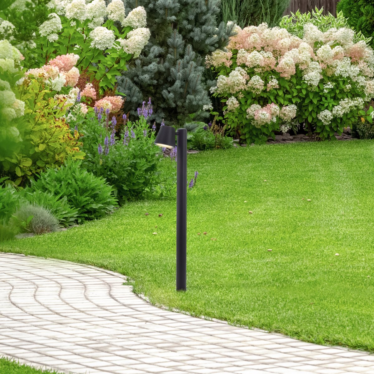 Bari 80cm Zwart lichtpaaltjes Van Brilliant - Dankzij zijn tijdloze charme en robuuste constructie is de Bari-paal de perfecte aanvulling op uw buitenomgeving.