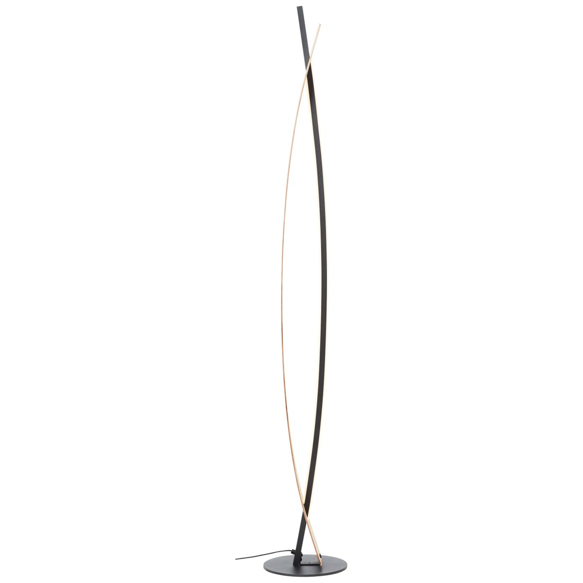 Visby Natuur vloerlamp Van Brilliant - De ge&iuml;ntegreerde LED-lamp van 18W geeft een warmwit licht (3000K) met 2000 lumen, wat een aangename sfeer in de kamer cre&euml;ert.