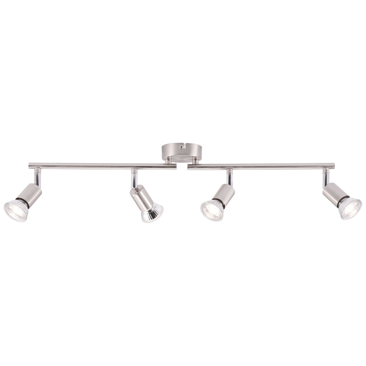 Prato 4 Nikkel spot Van Brilliant - Ideaal om het licht te richten waar u maar wilt en zo een optimale verlichting in uw huis te creëren.