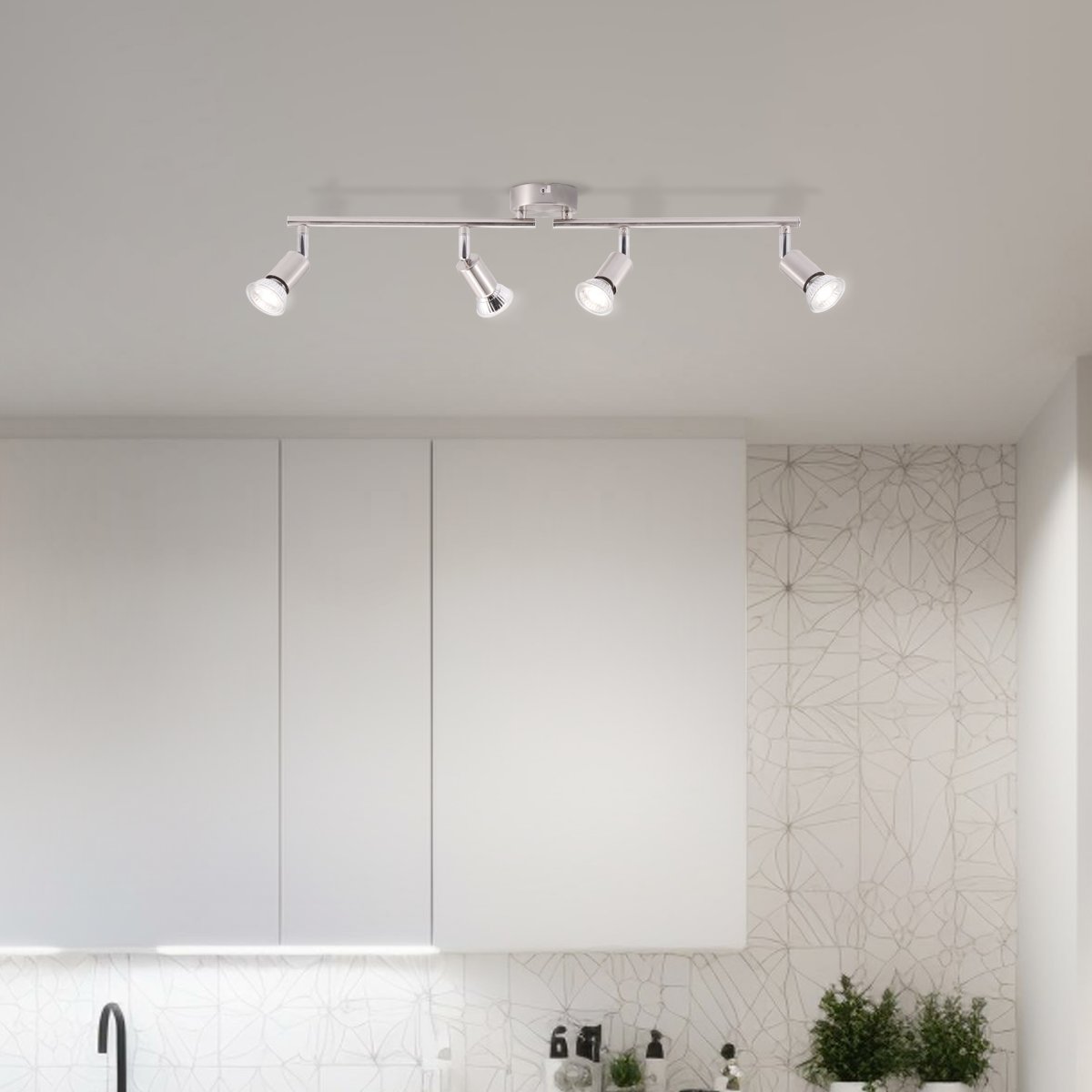 Prato 4 Nikkel spot Van Brilliant - Ideaal om het licht te richten waar u maar wilt en zo een optimale verlichting in uw huis te creëren.