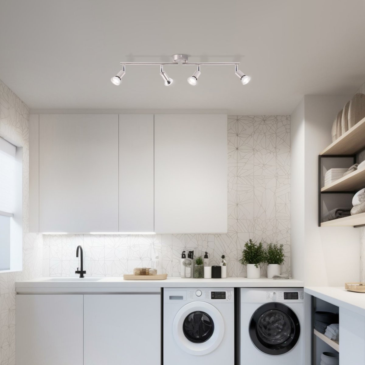 Prato 4 Nikkel spot Van Brilliant - Ideaal om het licht te richten waar u maar wilt en zo een optimale verlichting in uw huis te creëren.