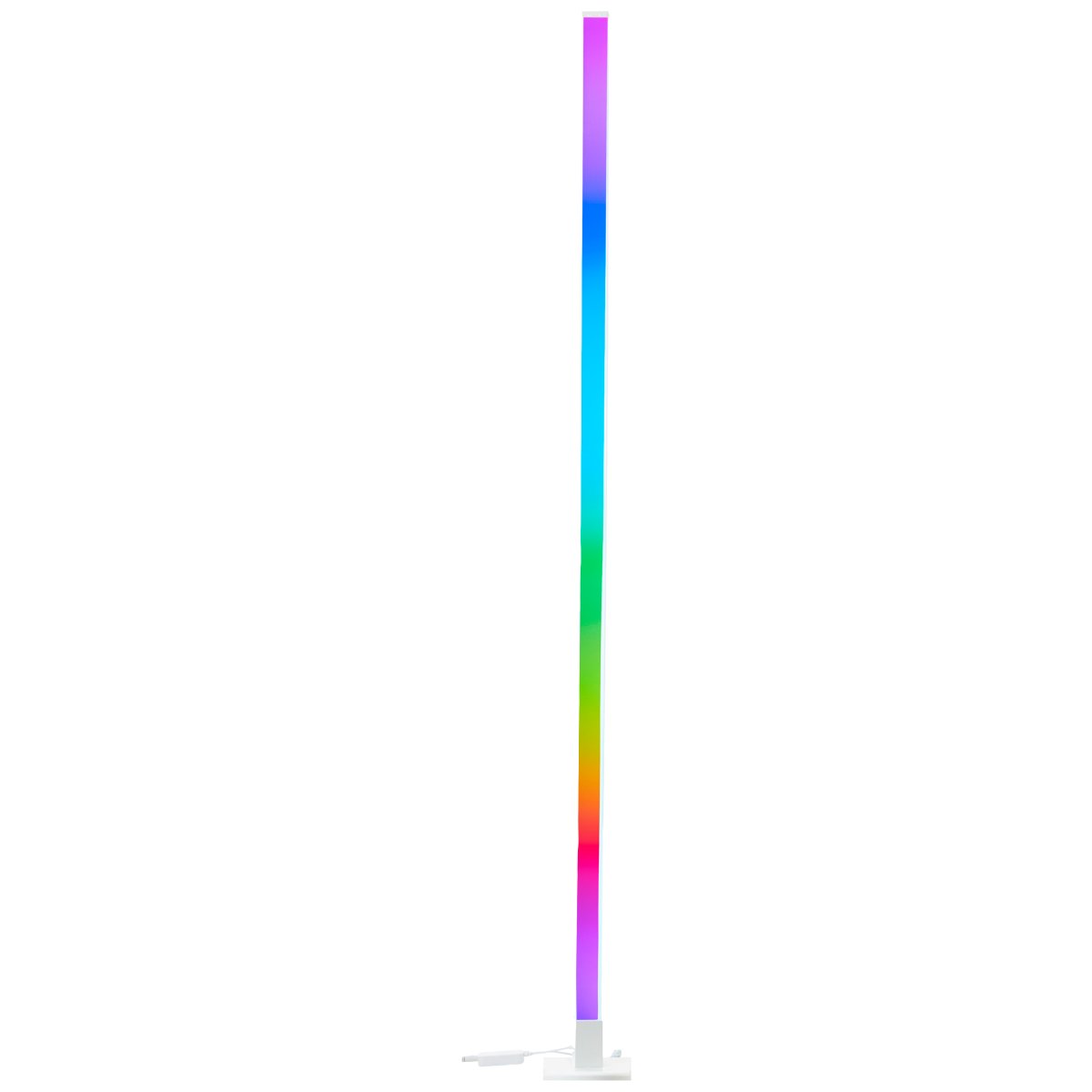 Neele Wit vloerlamp Van Brilliant - De lamp heeft een ingebouwde muzieksensor die ervoor zorgt dat het licht pulseert op het ritme van de muziek.