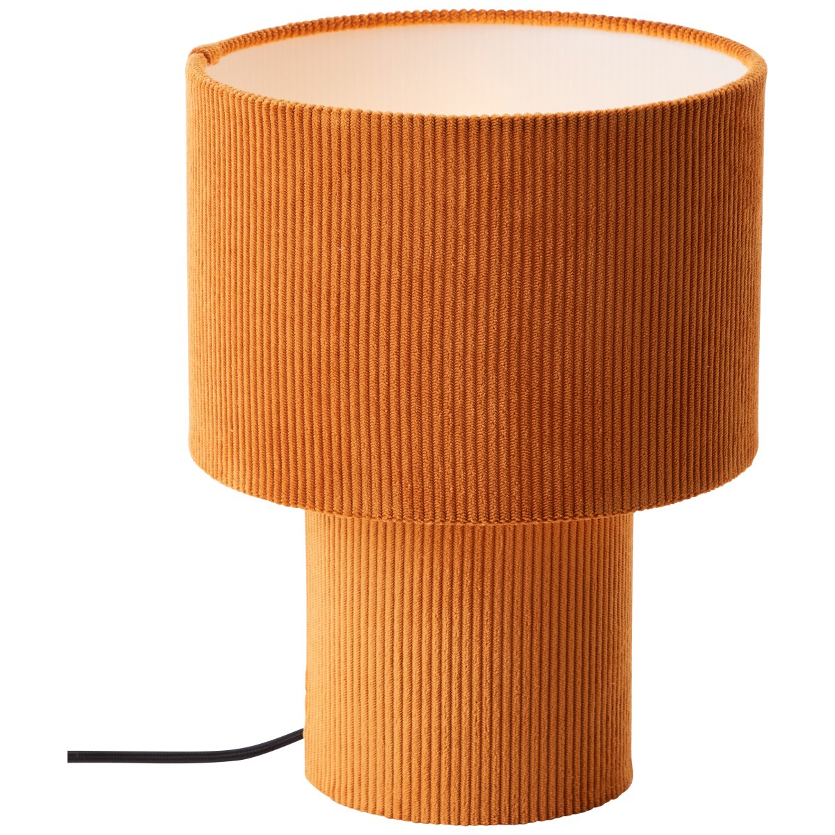 Tony 30cm Oranje tafellamp Van Brilliant - Dankzij het neutrale kleurenschema past het bij alle interieurstijlen en cre&euml;ert het een warme, retro-ge&iuml;nspireerde sfeer.