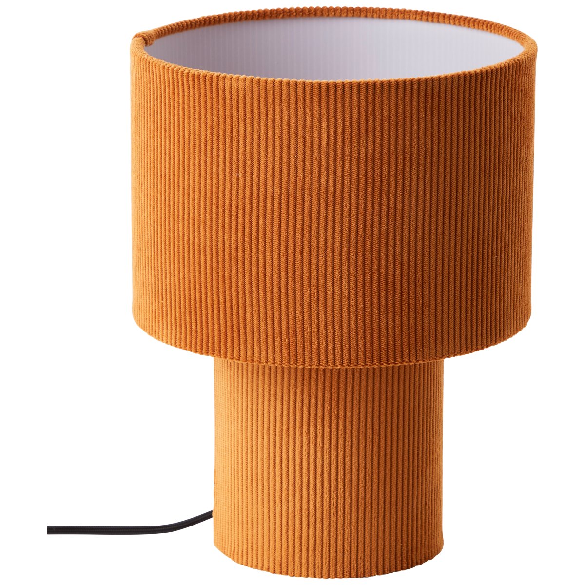 Tony 30cm Oranje tafellamp Van Brilliant - Dankzij het neutrale kleurenschema past het bij alle interieurstijlen en cre&euml;ert het een warme, retro-ge&iuml;nspireerde sfeer.