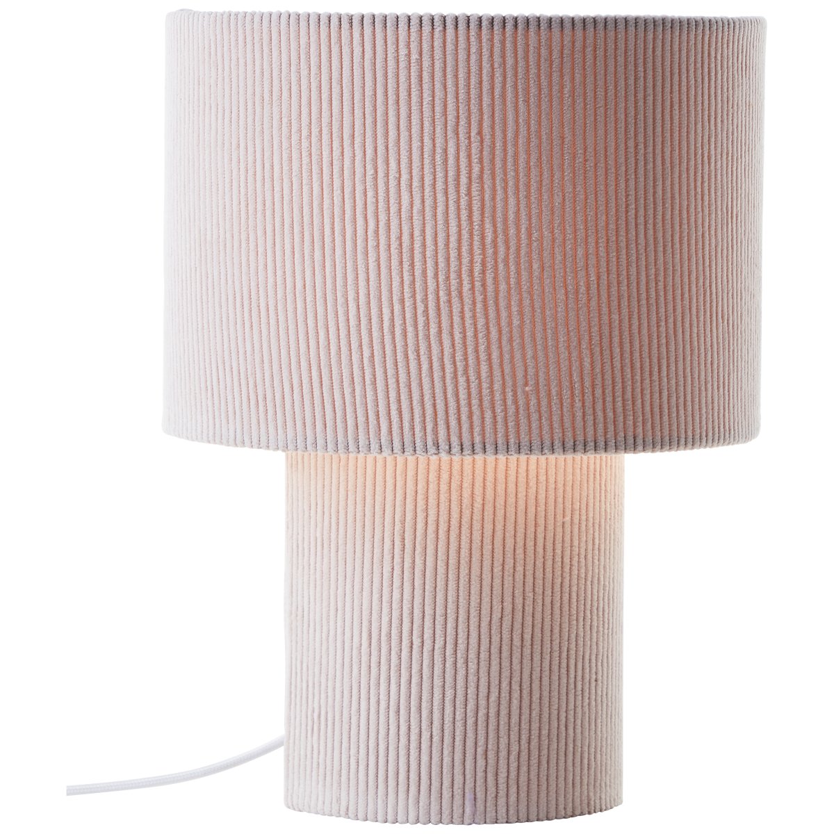 Tony 30cm Beige tafellamp Van Brilliant - Dankzij het neutrale kleurenschema past het bij alle interieurstijlen en cre&euml;ert het een warme, retro-ge&iuml;nspireerde sfeer.