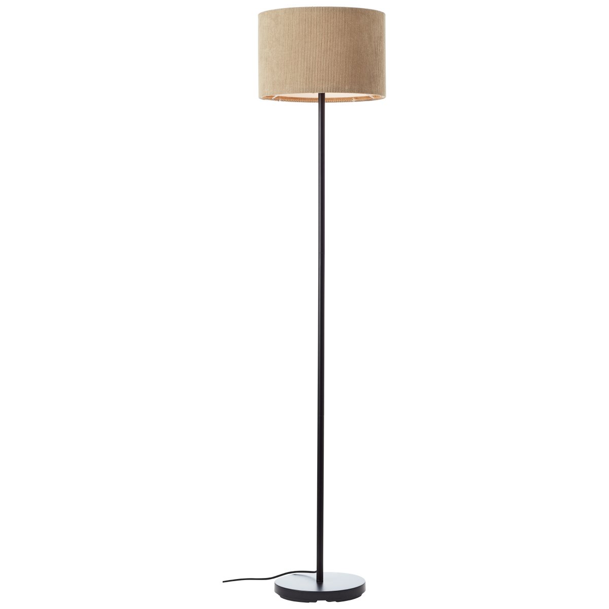 Tony Bruin vloerlamp Van Brilliant - Deze stijlvolle staande lamp met een kap van hoogwaardig corduroy is ideaal om een warme en uitnodigende sfeer in uw huis te cre&euml;ren.