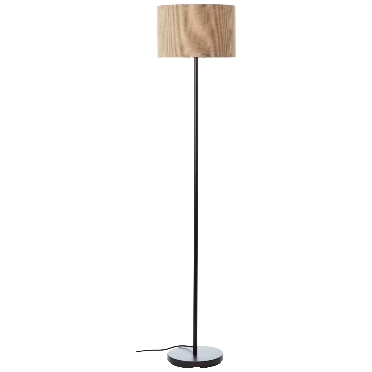 Tony Bruin vloerlamp Van Brilliant - Deze stijlvolle staande lamp met een kap van hoogwaardig corduroy is ideaal om een warme en uitnodigende sfeer in uw huis te cre&euml;ren.