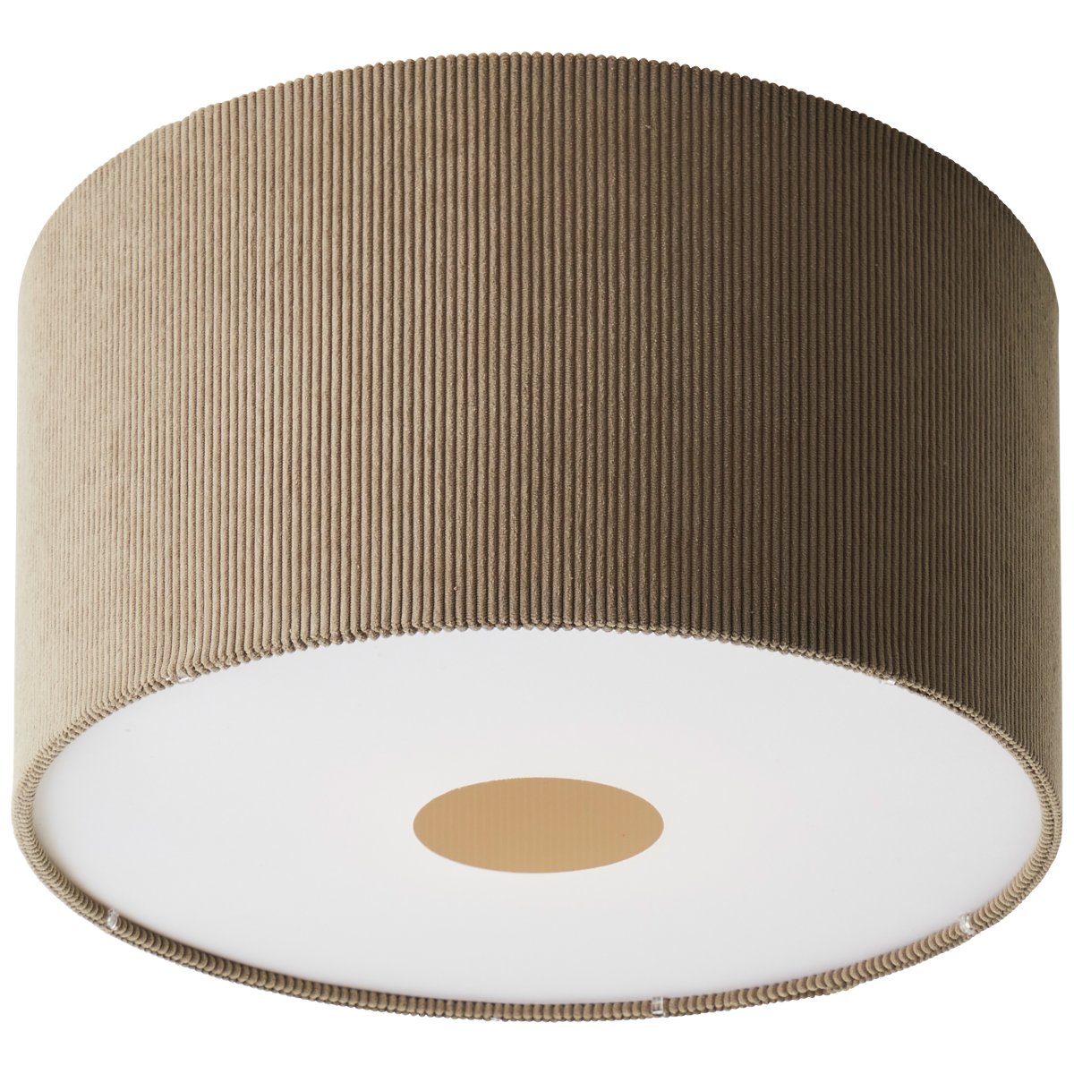 Tony Ø45 Bruin plafondlamp Van Brilliant - Deze stijlvolle plafondlamp met een kap van hoogwaardig corduroy geeft een moderne en uitnodigende indruk in elke kamer.
