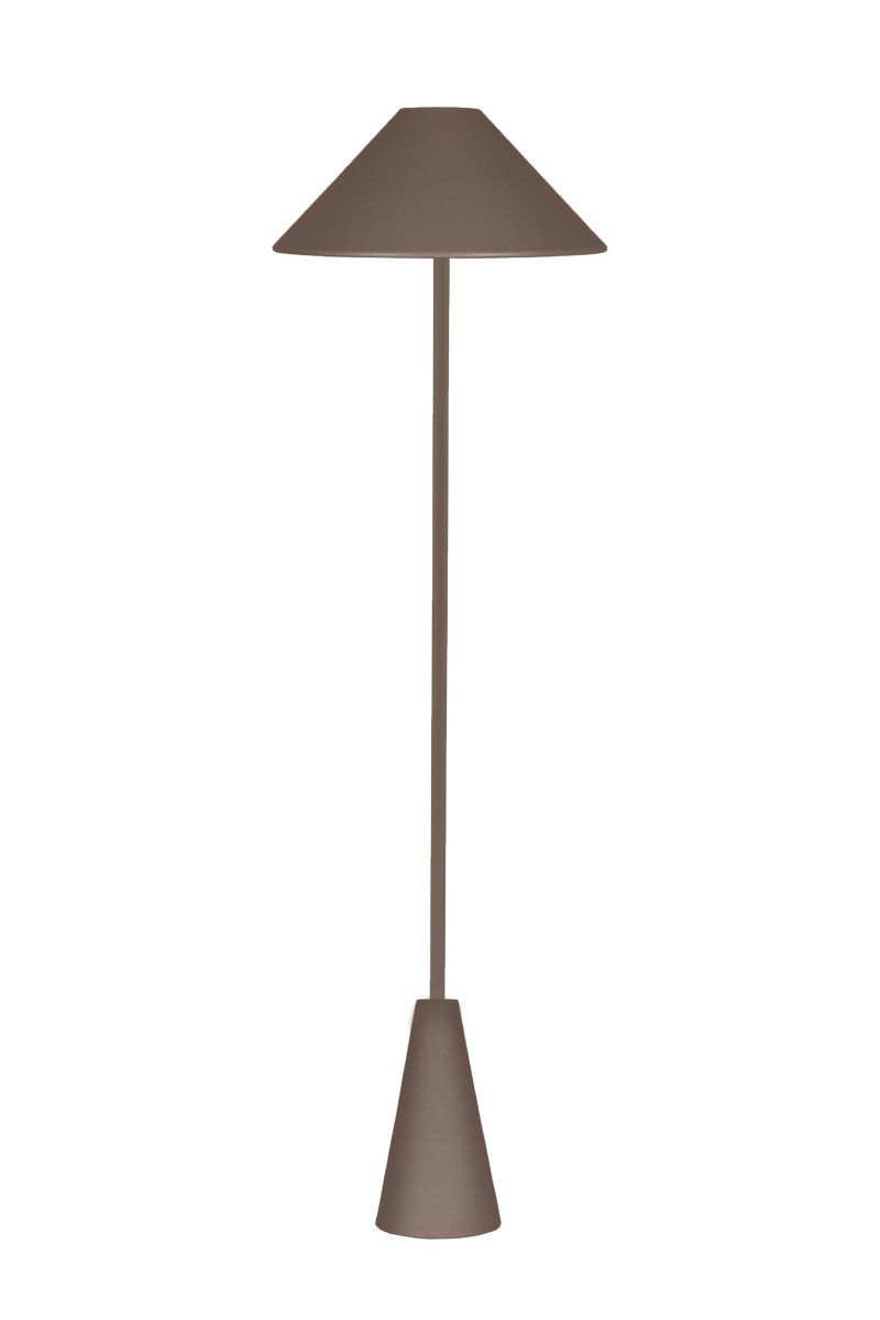 Cannes Mokka vloerlamp Van Globen Lighting - De vloerlamp Cannes is gebaseerd op een evenwicht van geometrische vormen in een minimalistisch en stijlvol design dat in veel omgevingen past.